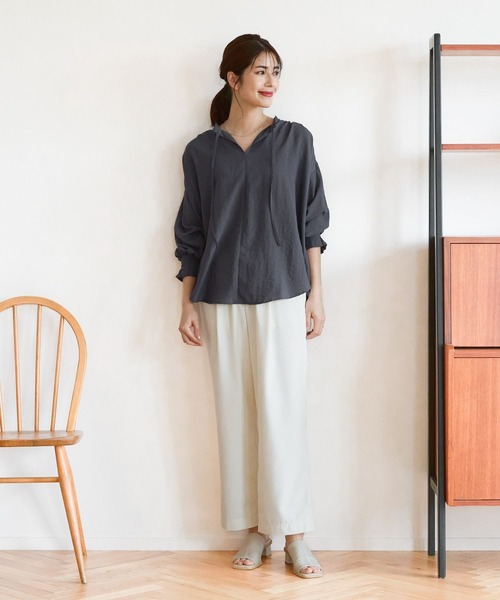 Elura(エルーラ)の「ヴィンテージ風ワイドパンツ/113344(その他パンツ・レディース・ホワイト/ベージュ・MEDIUM/LARGE)」の18枚目の写真