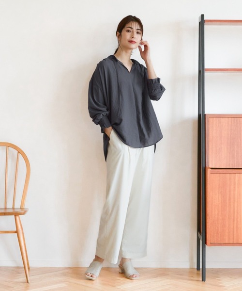 Elura(エルーラ)の「ヴィンテージ風ワイドパンツ/113344(その他パンツ・レディース・ホワイト/ベージュ・MEDIUM/LARGE)」の19枚目の写真