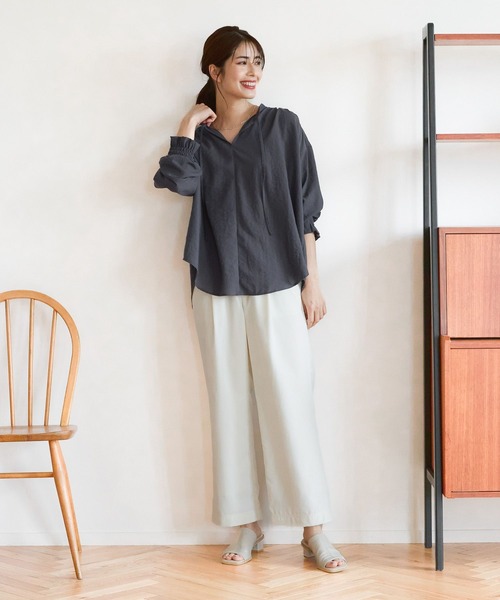 Elura(エルーラ)の「ヴィンテージ風ワイドパンツ/113344(その他パンツ・レディース・ホワイト/ベージュ・MEDIUM/LARGE)」の21枚目の写真