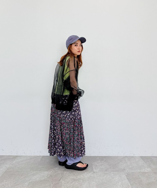 niko and...（ニコアンド）の「[MODE NORM CORE]シアーオーガンジー2WAYカーディガン（カーディガン/ボレロ・レディース・ライトグレー/ブラック/アイボリー・MEDIUM/LARGE）」の9枚目の写真