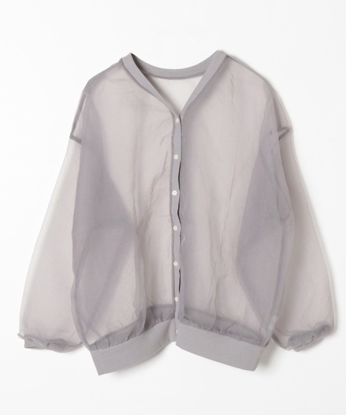 niko and...（ニコアンド）の「[MODE NORM CORE]シアーオーガンジー2WAYカーディガン（カーディガン/ボレロ・レディース・ライトグレー/ブラック/アイボリー・MEDIUM/LARGE）」の14枚目の写真