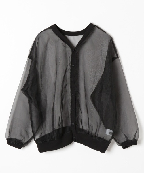 niko and...（ニコアンド）の「[MODE NORM CORE]シアーオーガンジー2WAYカーディガン（カーディガン/ボレロ・レディース・ライトグレー/ブラック/アイボリー・MEDIUM/LARGE）」の16枚目の写真