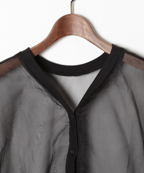 niko and...（ニコアンド）の「[MODE NORM CORE]シアーオーガンジー2WAYカーディガン（カーディガン/ボレロ・レディース・ライトグレー/ブラック/アイボリー・MEDIUM/LARGE）」の20枚目の写真