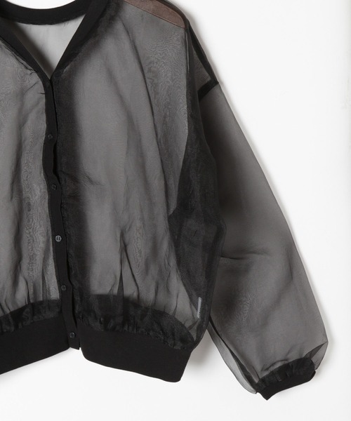 niko and...（ニコアンド）の「[MODE NORM CORE]シアーオーガンジー2WAYカーディガン（カーディガン/ボレロ・レディース・ライトグレー/ブラック/アイボリー・MEDIUM/LARGE）」の22枚目の写真