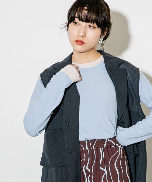 【セール】レイヤードシアーTEE（Tシャツ/カットソー）｜KBF（ケイビーエフ）