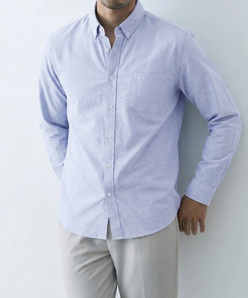 Cloudstyle(クラウドスタイル)の「【Cloudstyle】カラーストライプ ロングスリーブ レギュラーカラーシャツ/ イージーウェア/ リラックスフィット/ ビジネスワイシャツ(シャツ/ブラウス・メンズ・ホワイト/グレー/ブルー/グレー系その他/ブルー系その他/ラベンダー/ピンク・41/39/38/42/40)」の5枚目の写真