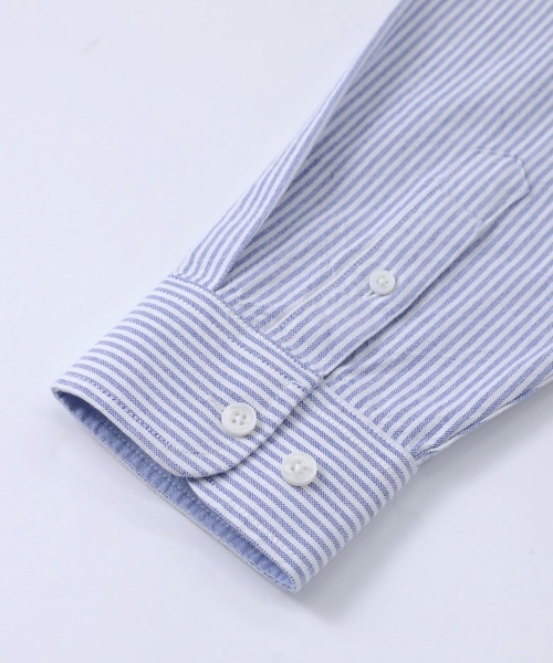 Cloudstyle(クラウドスタイル)の「【Cloudstyle】カラーストライプ ロングスリーブ レギュラーカラーシャツ/ イージーウェア/ リラックスフィット/ ビジネスワイシャツ(シャツ/ブラウス・メンズ・ホワイト/グレー/ブルー/グレー系その他/ブルー系その他/ラベンダー/ピンク・41/39/38/42/40)」の18枚目の写真