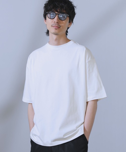LIL VENDARS(リルヴェンダース)の「COOLMAX(R)ルーズベーシック半袖カットソー(Tシャツ/カットソー・メンズ・チャコール/ホワイト/ブラック/ホワイト系/ブルー・L/M/S/XL)」の7枚目の写真