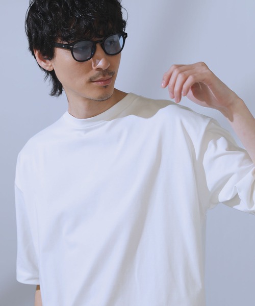 LIL VENDARS(リルヴェンダース)の「COOLMAX(R)ルーズベーシック半袖カットソー(Tシャツ/カットソー・メンズ・チャコール/ホワイト/ブラック/ホワイト系/ブルー・L/M/S/XL)」の9枚目の写真