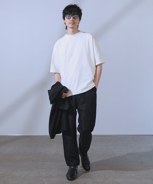 LIL VENDARS(リルヴェンダース)の「COOLMAX(R)ルーズベーシック半袖カットソー(Tシャツ/カットソー・メンズ・チャコール/ホワイト/ブラック/ホワイト系/ブルー・L/M/S/XL)」の10枚目の写真