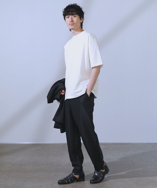 LIL VENDARS(リルヴェンダース)の「COOLMAX(R)ルーズベーシック半袖カットソー(Tシャツ/カットソー・メンズ・チャコール/ホワイト/ブラック/ホワイト系/ブルー・L/M/S/XL)」の12枚目の写真