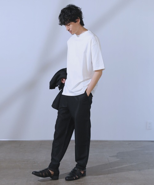 LIL VENDARS(リルヴェンダース)の「COOLMAX(R)ルーズベーシック半袖カットソー(Tシャツ/カットソー・メンズ・チャコール/ホワイト/ブラック/ホワイト系/ブルー・L/M/S/XL)」の13枚目の写真