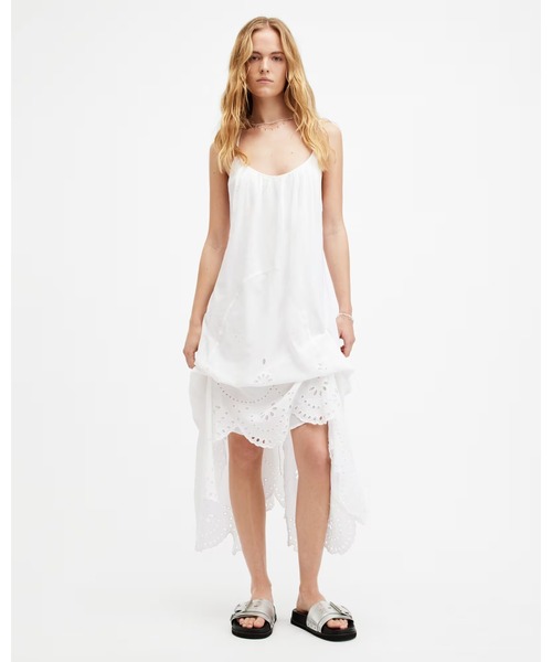 ALLSAINTS(オールセインツ)の「AREENA EMBROIDERED ADJUSTABLE MAXI DRESS | AREENA 刺繍入り アジャスタブル マキシ ドレス・ワンピース(ワンピース・レディース・ホワイト・4/12/10/8/6)」の4枚目の写真