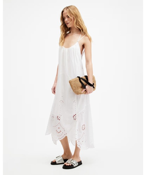 ALLSAINTS(オールセインツ)の「AREENA EMBROIDERED ADJUSTABLE MAXI DRESS | AREENA 刺繍入り アジャスタブル マキシ ドレス・ワンピース(ワンピース・レディース・ホワイト・4/12/10/8/6)」の6枚目の写真