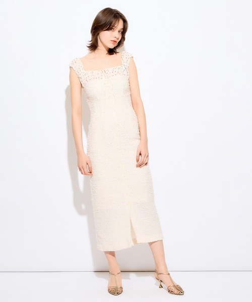 ME COUTURE(ミークチュール)の「2wayドットツイードコンビワンピース(ワンピース・レディース・オフホワイト/ブラック・0/1)」の11枚目の写真