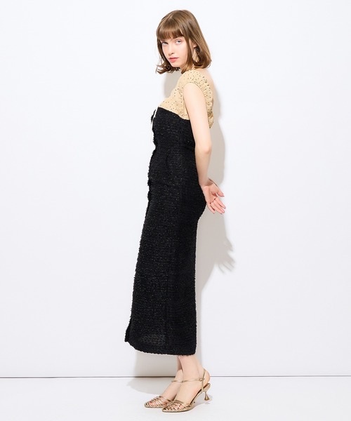 ME COUTURE(ミークチュール)の「2wayドットツイードコンビワンピース(ワンピース・レディース・オフホワイト/ブラック・0/1)」の13枚目の写真