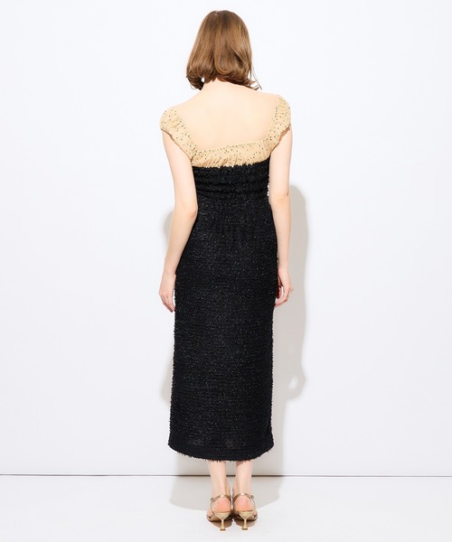 ME COUTURE(ミークチュール)の「2wayドットツイードコンビワンピース(ワンピース・レディース・オフホワイト/ブラック・0/1)」の14枚目の写真