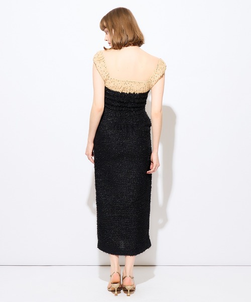 セール】2wayドットツイードコンビワンピース（ワンピース