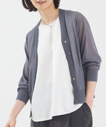 qualite | 【アンサンブル対応】シアーコットンハイゲージカーデ(シャツ/ブラウス)