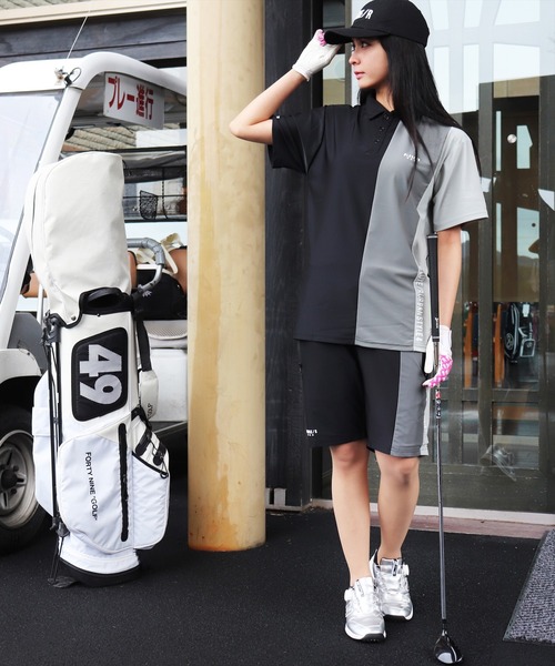 (RM)【LUXE/R GOLF】ストレッチ スムース 切り替え 配色 ショートパンツ（チノパンツ）｜LUXE/R GOLF（ラグジュ ゴルフ）