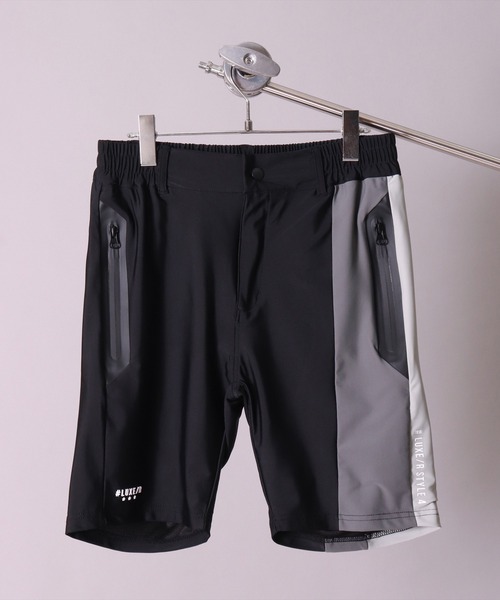 (RM)【LUXE/R GOLF】ストレッチ スムース 切り替え 配色 ショートパンツ（チノパンツ）｜LUXE/R GOLF（ラグジュ ゴルフ）