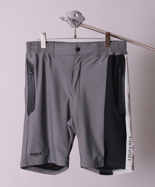 (RM)【LUXE/R GOLF】ストレッチ スムース 切り替え 配色 ショートパンツ（チノパンツ）｜LUXE/R GOLF（ラグジュ ゴルフ）