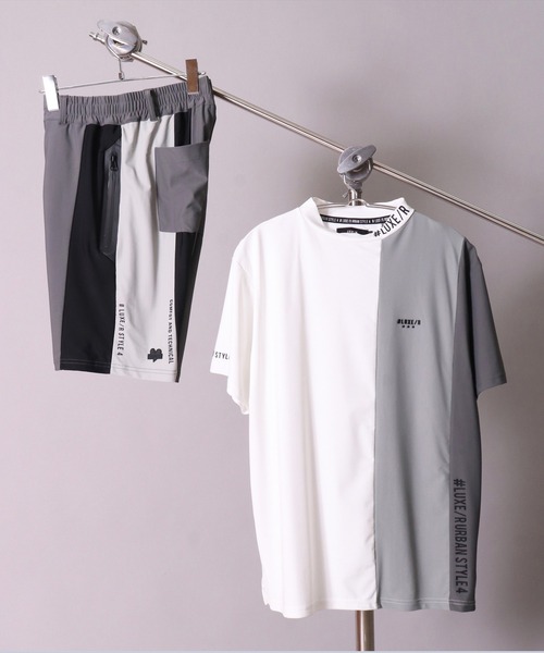 (RM)【LUXE/R GOLF】ストレッチ スムース 切り替え 配色 ショートパンツ（チノパンツ）｜LUXE/R GOLF（ラグジュ ゴルフ）