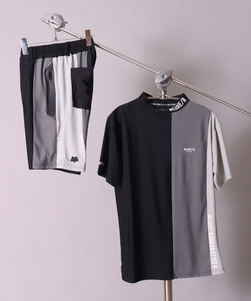 (RM)【LUXE/R GOLF】ストレッチ スムース 切り替え 配色 ショートパンツ（チノパンツ）｜LUXE/R GOLF（ラグジュ ゴルフ）