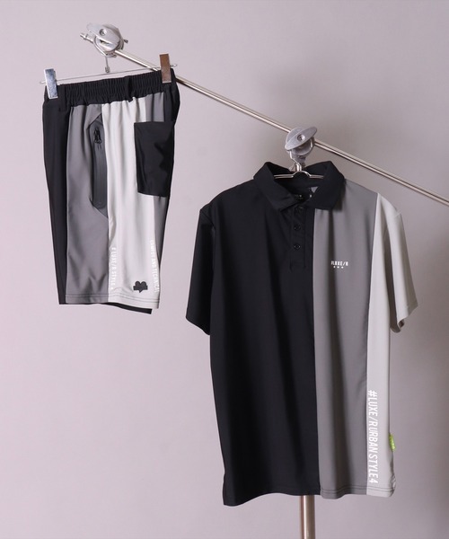 (RM)【LUXE/R GOLF】ストレッチ スムース 切り替え 配色 ショートパンツ（チノパンツ）｜LUXE/R GOLF（ラグジュ ゴルフ）