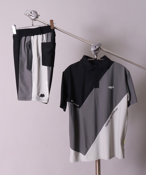 (RM)【LUXE/R GOLF】ストレッチ スムース 切り替え 配色 ショートパンツ（チノパンツ）｜LUXE/R GOLF（ラグジュ ゴルフ）