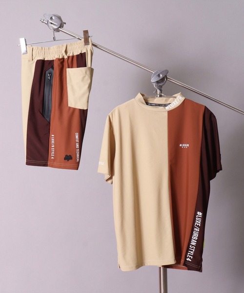 (RM)【LUXE/R GOLF】ストレッチ スムース 切り替え 配色 ショートパンツ（チノパンツ）｜LUXE/R GOLF（ラグジュ ゴルフ）