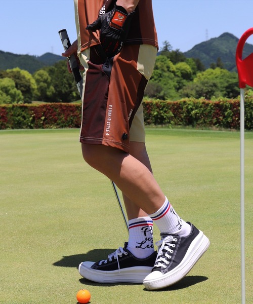 (RM)【LUXE/R GOLF】ストレッチ スムース 切り替え 配色 ショートパンツ（チノパンツ）｜LUXE/R GOLF（ラグジュ ゴルフ）