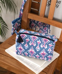 [マチたっぷりで収納力◎]【Asante sana】スクエアポーチ