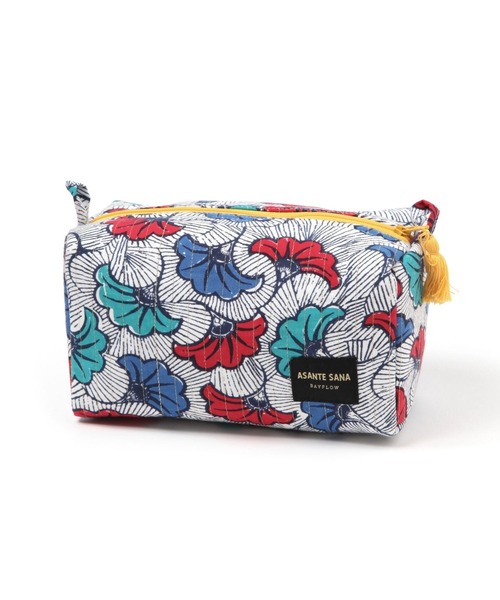 BAYFLOW（ベイフロー）の「[マチたっぷりで収納力◎]【Asante sana】スクエアポーチ（ポーチ・レディース・ブルー/ネイビー/イエロー/ベージュ/ホワイト/ピンク・0）」の12枚目の写真