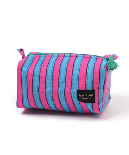 BAYFLOW（ベイフロー）の「[マチたっぷりで収納力◎]【Asante sana】スクエアポーチ（ポーチ・レディース・ブルー/ネイビー/イエロー/ベージュ/ホワイト/ピンク・0）」の13枚目の写真