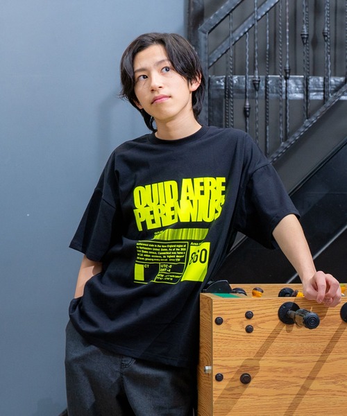 GLAZOS(グラソス)の「【大人向けサイズあり】【STREET】【防汚加工】アソートリフレクタープリント半袖Tシャツ(Tシャツ/カットソー・キッズ・ホワイト/ブラック/キナリ/チャコールグレー・170cm/160cm/150cm/140cm)」の4枚目の写真