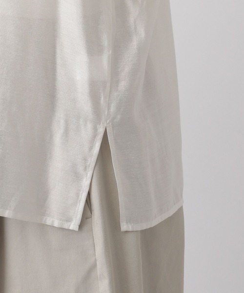 A part by（アパートバイ）の「フリルブラウス_半袖（シャツ/ブラウス・レディース・ブラック/オフホワイト・FREE）」の13枚目の写真