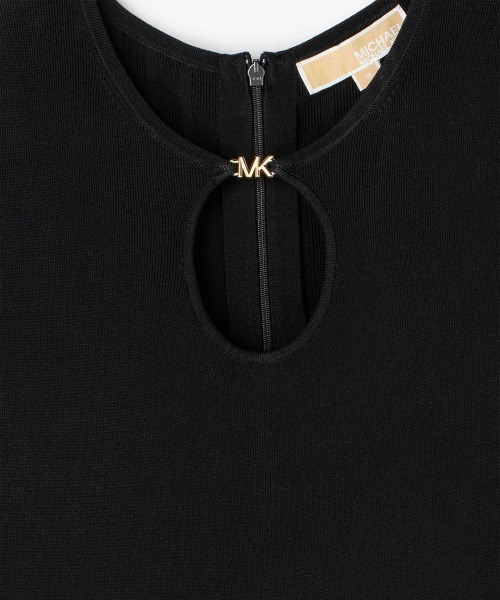 美品✨マイケルコース ロングワンピース ニットMK カットアウト ミディドレス 美品✨マイケルコース ロングワンピース ニットMK カットアウト