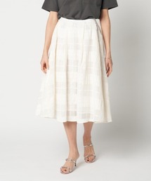 LACE GATHERED SKIRT