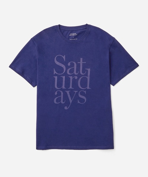 Saturdays NYC（サタデーズ ニューヨークシティ ）の「MILLER STACKED STANDARD SS TEE（Tシャツ/カットソー・メンズ・ネイビー/パープル・L/XL/S/M）」の2枚目の写真