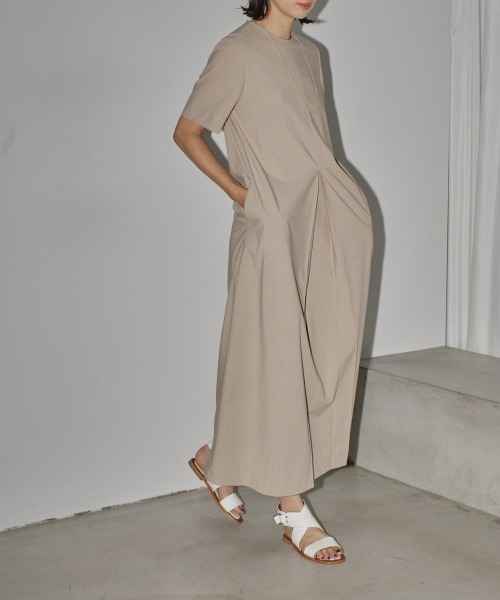 TODAYFUL ハーフスリーブタックドレス 定価¥26,400 サイズ38 TODAYFUL（トゥデイフル）の「ハーフスリーブタックドレス（ワンピース