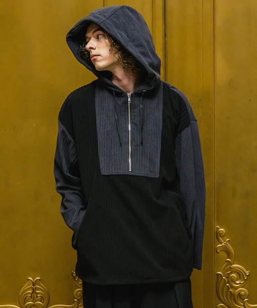 CASPER JOHN（キャスパージョン）の「Corduroy switch parker/コーデュロイスイッチパーカー（モッズコート・メンズ・ブラック/ブラウン・LARGE/MEDIUM/SMALL/X-SMALL）」の12枚目の写真