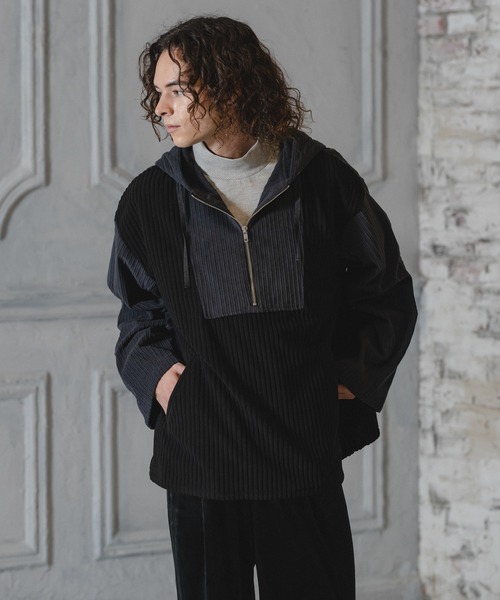 CASPER JOHN（キャスパージョン）の「Corduroy switch parker/コーデュロイスイッチパーカー（モッズコート・メンズ・ブラック/ブラウン・LARGE/MEDIUM/SMALL/X-SMALL）」の15枚目の写真