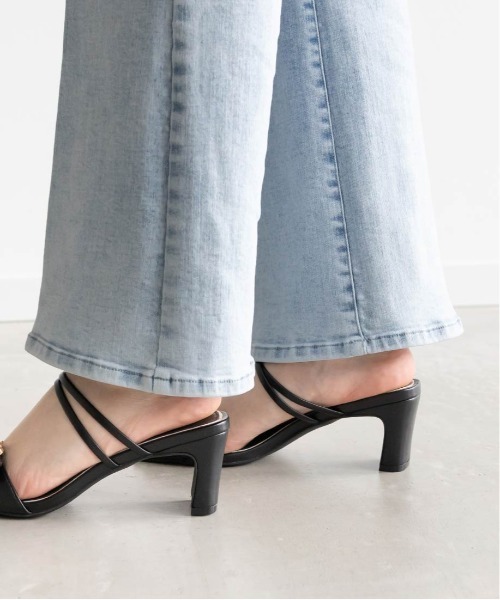 RANDA(ランダ)の「ビジュー×ギャザー ミュールサンダル(サンダル・レディース・ピンクゴールド/アイボリー/ブラック・L/M/S/LL)」の12枚目の写真