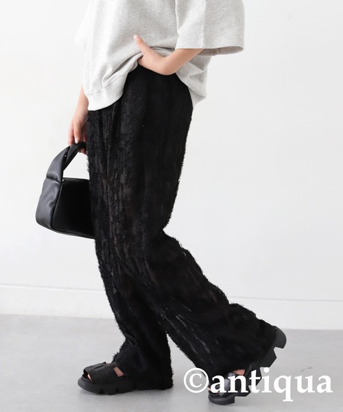 antiqua（アンティカ）の「ジャガードシアーパンツ（その他パンツ・キッズ・ブラック・150/140/160）」の3枚目の写真
