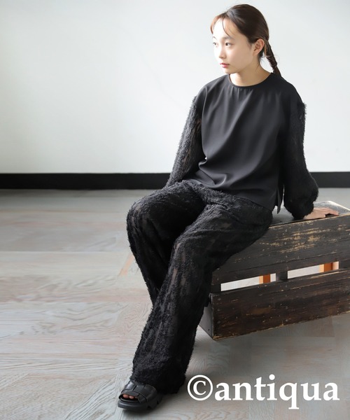 antiqua（アンティカ）の「ジャガードシアーパンツ（その他パンツ・キッズ・ブラック・150/140/160）」の7枚目の写真