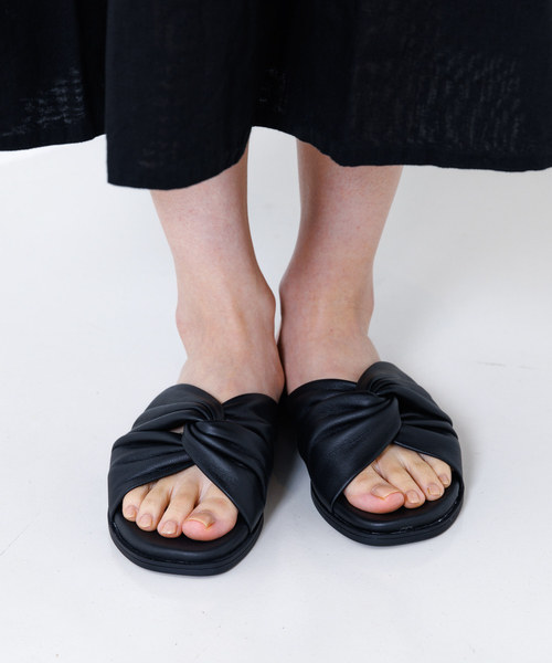 collex（コレックス）の「【WEB限定】【SHADDY/シャディー】ツイストギャザーサンダル（サンダル・レディース・ブラック/ベージュ・36/37/38）」の11枚目の写真