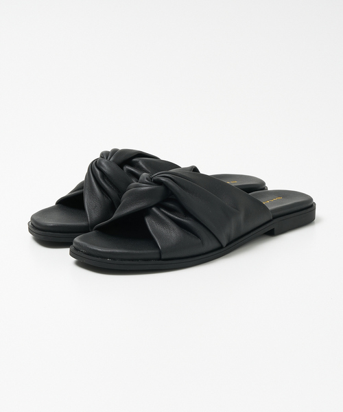 collex（コレックス）の「【WEB限定】【SHADDY/シャディー】ツイストギャザーサンダル（サンダル・レディース・ブラック/ベージュ・36/37/38）」の14枚目の写真