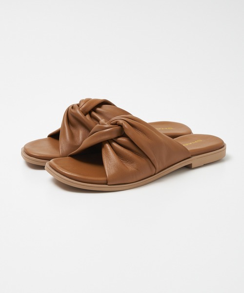 collex（コレックス）の「【WEB限定】【SHADDY/シャディー】ツイストギャザーサンダル（サンダル・レディース・ブラック/ベージュ・36/37/38）」の3枚目の写真