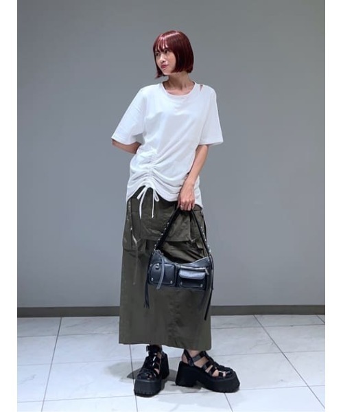 SLY(スライ)の「2WAY MANY POCKET J/SK 2ウェイ メニー ポケット ジャンパースカート(スカート・レディース・ブラック/カーキ/オフホワイト・1/2)」の17枚目の写真